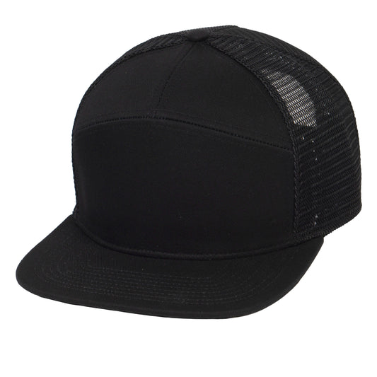 7 Panel Hats For Men - Flat Bill Snapback Trucker Hat